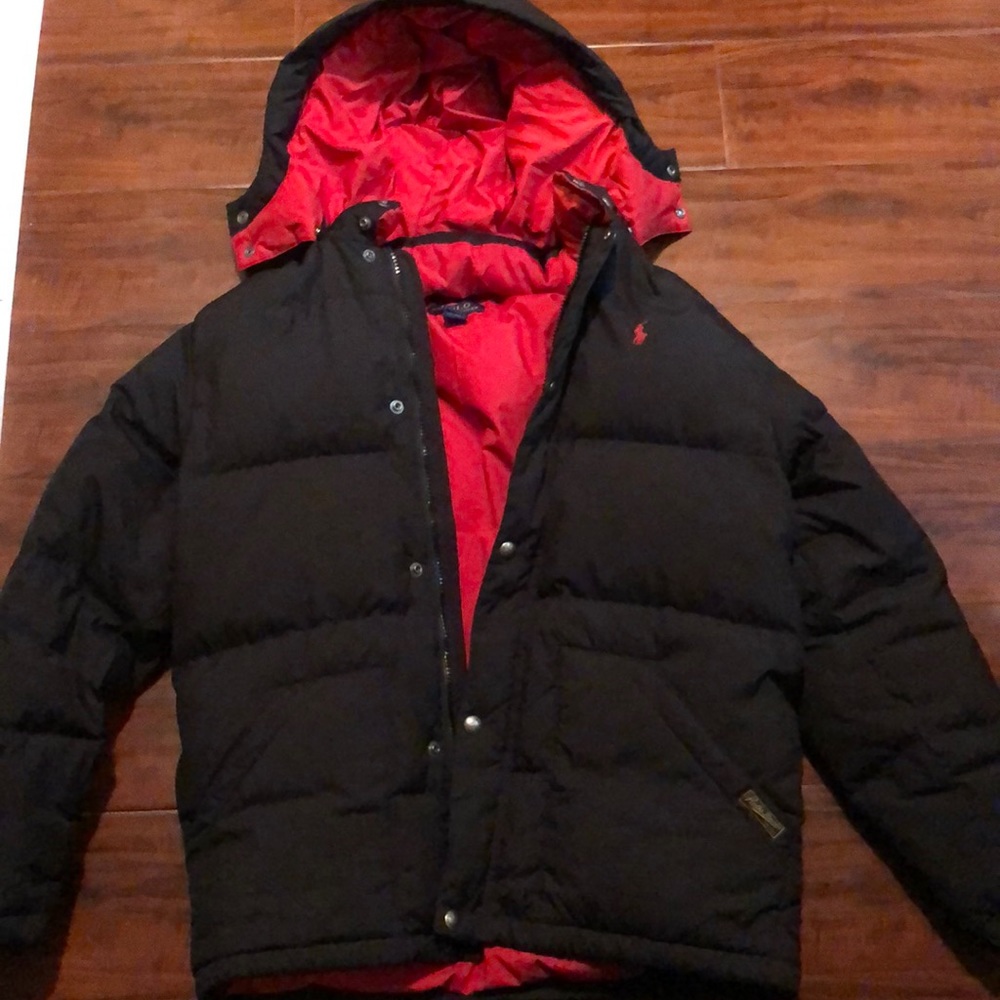 Black and red Polo jacket.